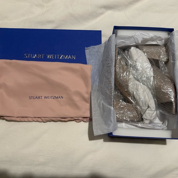 Stuart Weitzman Tia Block Heel Leather Sandals - Picture 5 of 10